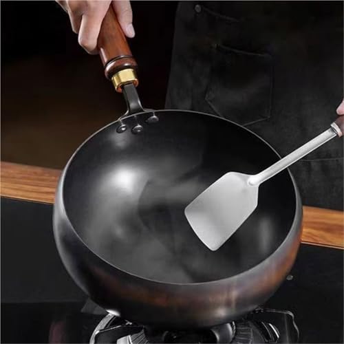 Wok de hierro macizo sin recubrimiento 28 cm con tapa miniatura 3