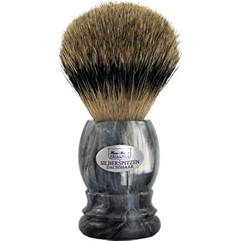 Hans Baier Exclusive Brocha de Afeitar con Pelo de Tejón Punta de Plata Cover