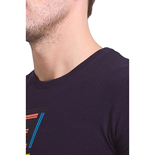 Image of Being Human Navy Regular Fit Round Neck Men's T-Shirt Clothing