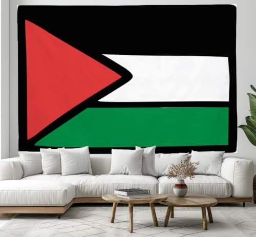 Drapeau Palestine Grand Tissu Décoratif pour Habiller Vos Murs