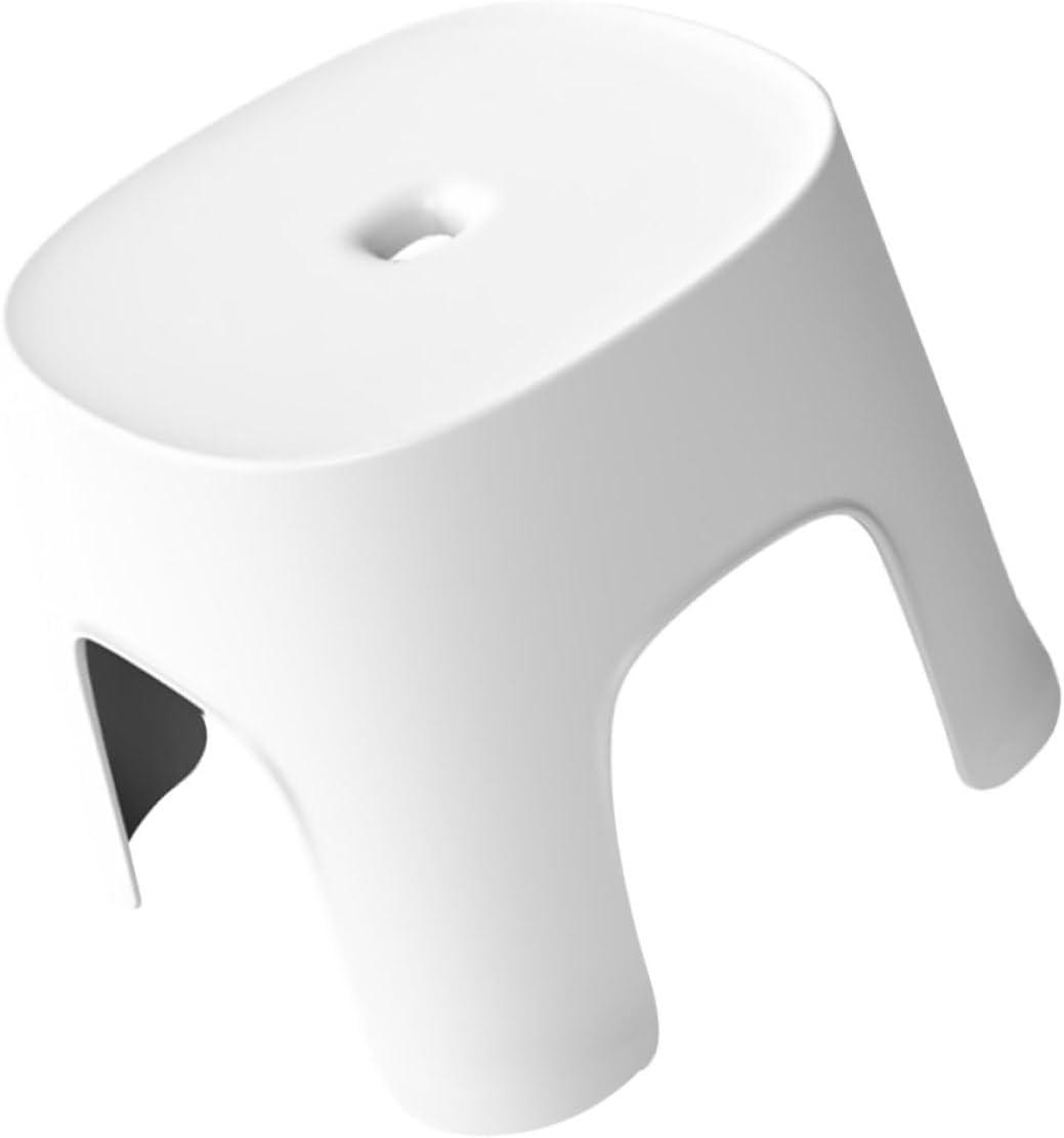 CHILDWEET 1pc Multi-use Non- Plastic Stool for Boys and Girls and Adults Lightweight Bathroom Step Stool for Home and Rv Use Easy to Carry White Color for Shoes Changing and Daily Tasks
