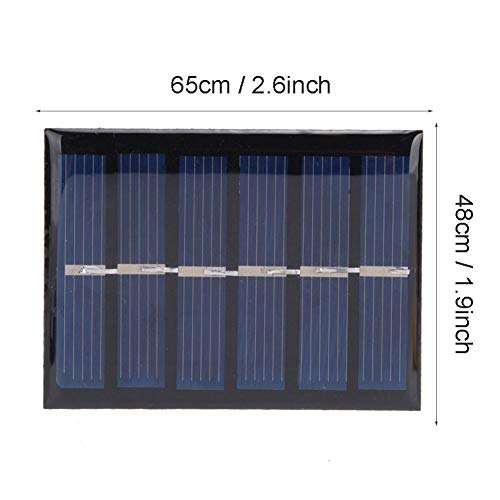 Painel de carregamento de energia solar portátil DIY Placa de epóxi solar de polissilício 3V 100MA 6