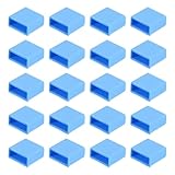 PATIKIL USB Type A Port Plugs Covers Caps, 20Pcs Silicone Anti Dust Protector for Smartwatch Telephone Computer Camera Mobile Hard Discs USB Male Ports, Blue