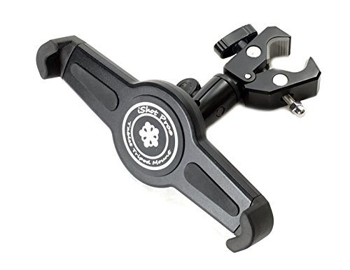 iShot G10 Pro iPad Universal Tablet Tripod Monopod Mic Music Stand Mount + HD Metal Pipe Pole Bar Clamp 1/4-20 Connector for Displays, Musicians, Videos and More - Compatible with iPad & 7-11" Tablets - Thumbnail 7