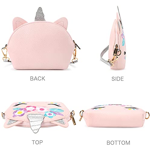 mibasies Unicorn Gifts Kids Purse for Little Girls Toddlers Mini Crossbody Bag