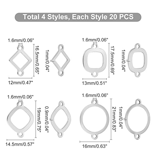 Connecteurs en acier inoxydable de qualité supérieure pour bijoux DIY durables - 6
