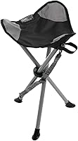 Vista 11 de Travel Chair Slacker Silla trípode para campamento, silla ligera, correa de transporte ajustable para un fácil transporte, patas de pato de gran Azul