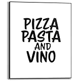 REINDERS Gerahmtes Bild, Pizza, Pasta and Vino, Küche, 