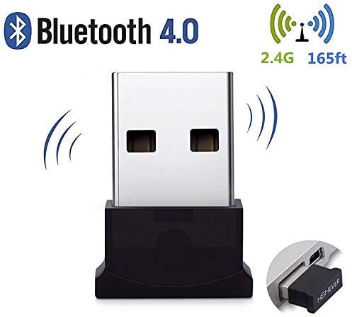 Bluetooth USB Adapter, 4.0 Bluetooth Low Energy 2.4Ghz Range Wireless USB Dongle Adapter for PC, Windows 10/8.1/8/ 7, Vista/XP
