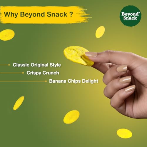 Beyond Snack Nendran Kerala Banana Chips | Original Salted | Thin Crunchy Crispy Snack |300g (100g*3packs)