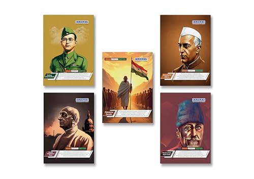 Image of KAANUKA Unruled Notebooks | 120 Unruled Pages | Crown /King Size Notebooks | 24 cm x 18 cm | Set of 5 Notebook