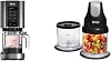 Ninja Ice Cream Maker [NC300UK] Ice Cream, Gelato, Milkshake, Sorbet, Smoothie Bowls, 7 Programs, BlackSilver & Ninja Professional Chopper [NJ1002UKBK] Stackable, 200W, Black