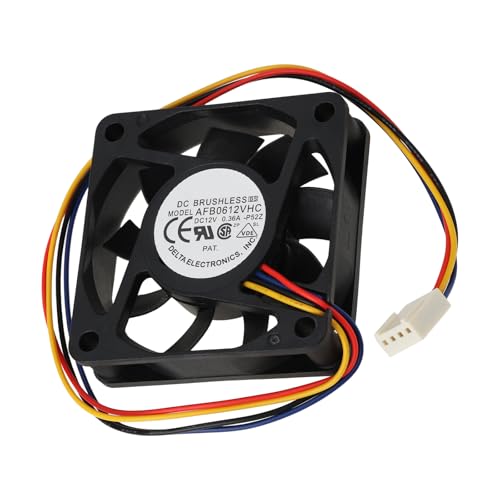 eMagTech Ventilador de Refrigeración PWM de 4 Pines 12 V CC 0,36 A AFB0612VHC 60 X 15 Mm Apto para Enrutadores Conmutadores Y Equipos de Fibra óptica