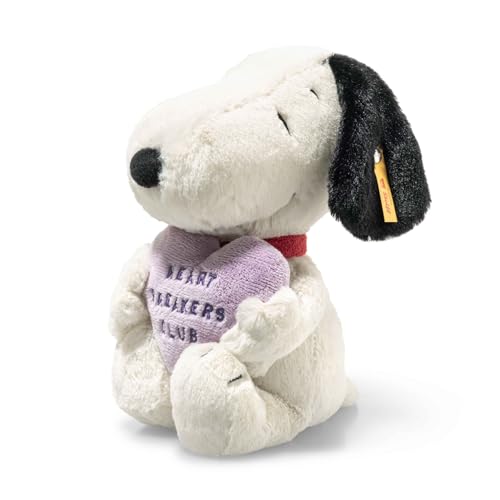 Steiff Snoopy Heartbreakers Club 024450 - Peluche para niños, niñas y bebés a Partir de 0 Meses, 22 cm, Color Blanco