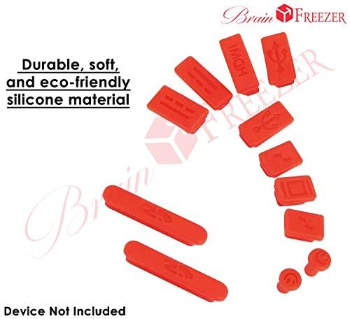 Image of Brain Freezer Keyboard Protector Cover Plus Dust Proof Compatible with MacBook Air 13 inch 2020 Release Model A2179 Soft Silicone Waterproof Dust-Proof Ultra Thin Keyboard Cover 2020 (Red)