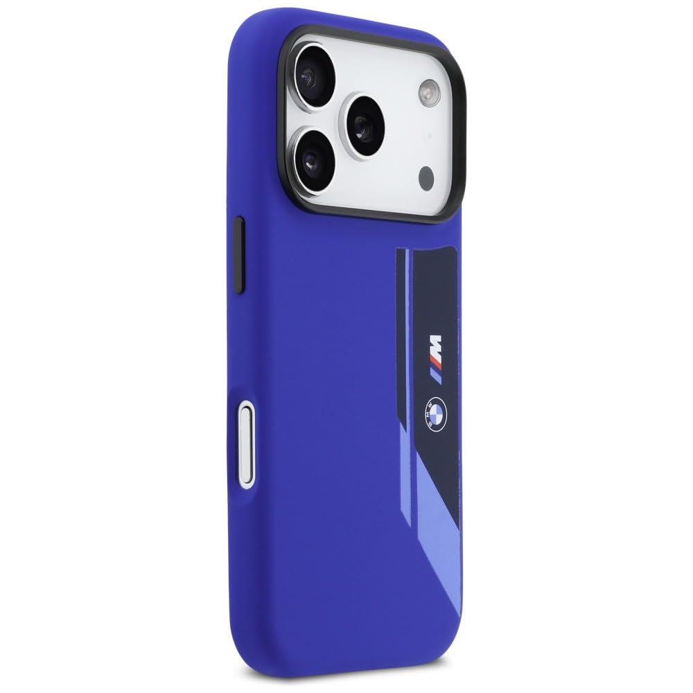 CG MOBILE BMW M Logo Vertical de Silicona Compatible con Funda MagSafe para iPhone 17 Pro (Azul Marino)