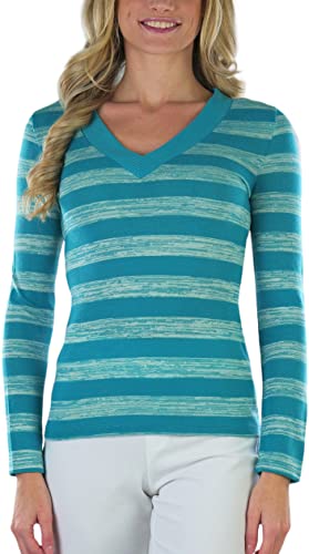 Image of ToBeInStyle Women's Classic Long Sleeve V-Neck Pullover Sweater
