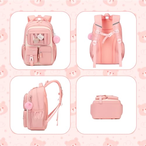 Image of PIG PIG GIRL Kids Backpack for Girls School Bags for Middle School Students Book Bag for Elementary Primary School