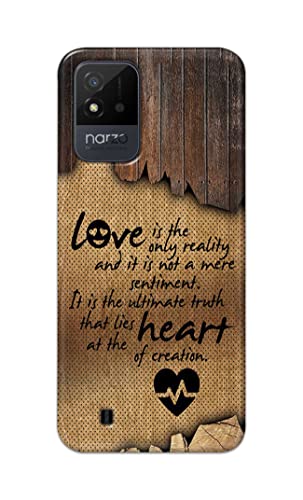 Image of PRINTFIDAA Love is The Only Reality and It is Not Mere Sentiment Printed Designer Hard Case for Realme Narzo 50i Back Cover -(e) RPM1010