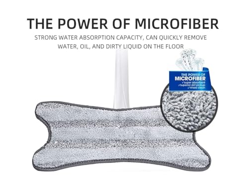 Image of Boniry 4 PCS X Mop Reusable Original Pads for Self-Wringing Flipping Microfiber Flat Floor X Shape Mop Microfiber Refill (X-MOP Pads, 4)