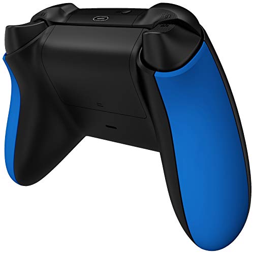 Image of eXtremeRate Grip for Xbox Series X & S, Blue Soft Touch Comfortable Left Right Side Rails, Replacement Parts Handles Rear Shell for Xbox Core Wireless Controller [Controller Excluded]