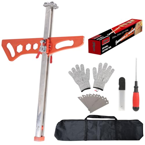 Litigers Drywall Cutting Tool Kit,Drywall Cutter Kit for Wall,Build,Decoration,Gypsum Board Cutting with 23 Wheels
