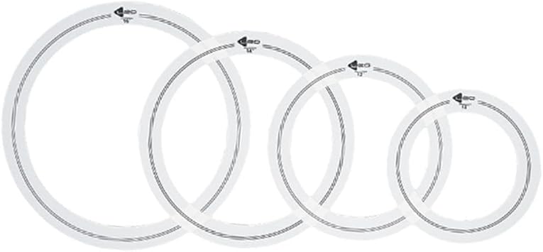 rockible Set of 4 Professional Drum Mute Rings, Innovative Performance Improvement, 16" 14" 13" 12"
