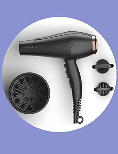 Hair Dryer Blow Dryer With Diffuser Brush Comb Attachments Powerful Ac Motor For 3C Thick Hair Curly Women Professional Salon Best Hair Dryer(Black) #TOP5
