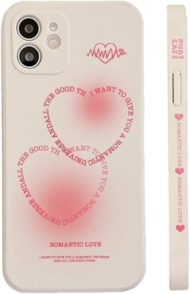 Capa de telefone de casal amor eterno para iphone 13 pro max bonito quadrado capa de silicone para iphone 11 12 xr xs 7 8 plus, rosa, 7 plus ou 8 plus