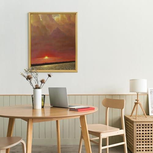 Image of 8x10 Canvas Floater Frame for 0.6-0.9 inch Deep Canvas Painting,Gold | YIVIVEN Canvas Floating Frames for Wall Art Decor,Canvas Frame for Art Prints,Frame for Oil Painting,Painting Frames Kit