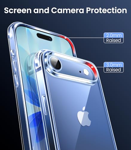 Image of Mkeke for iPhone Air Case Clear, [Not Yellowing] [Military-Grade Drop Protection] Protective Clear for Apple iPhone 17 Air Case with Shockproof Bumper 2025