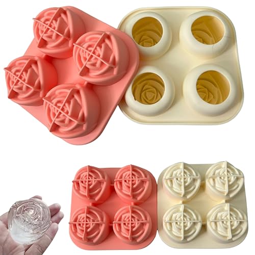 Moldes de Hielo de Silicona Flor Rose Paquete 4 miniatura 1
