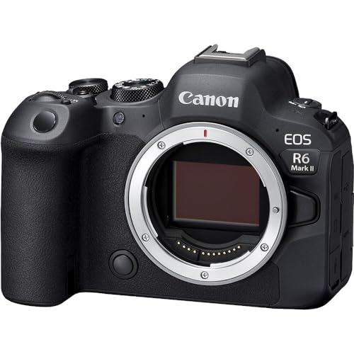 Image of Canon EOS R6 Mark II Mirrorless Camera Body Only (5666C002) 24.2MP Full-Frame CMOS Sensor, 4K 60p Video, Dual Pixel CMOS AF II | Fast Continuous Shooting with Shoulder Bag and 64GB Memory Card