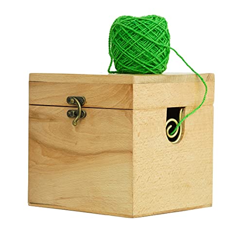 Galaxy Indiacraft Bol de rangement en bois pour fil 100 % lisse (boîte de rangement 1 pelote de fils) Cover