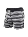 Saxx Mens Ultra Boxer Briefs Black Ombre Stripe, Medium