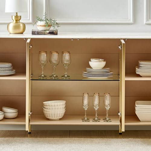 Image of Home Centre | Monalisa Sideboard | Storage Cabinet for Home | Engineered Wood | Brown | 1 Year Warranty