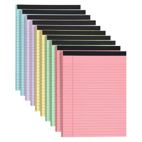 Blocs legales de 8.5 x 11 pulgadas Thboxes con 300 hojas de colores y rayas universitarias para notas