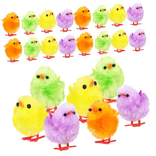 Poussins de Pâques décoratifs en peluche douce pour vos tables de fête en famille