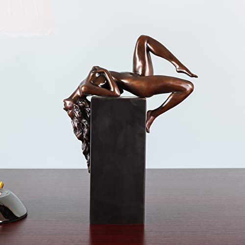Bronze Reclining Sexy Nude Adult Female Statue Figurine Erotic Naked Woman Sculpture Art Collection #TOP1