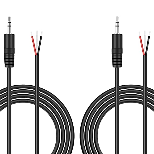 Cable adaptador 2.5mm TRS stereo 6ft 2 piezas miniatura 1
