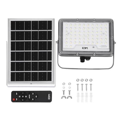 Foco proyector solar Slim EDM 400W para mantener tus terrazas iluminadas 4