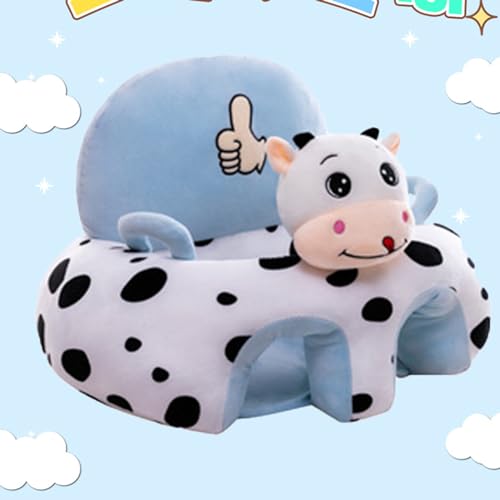 Yuehuam Baby Floor Seat Learn to Sit Lounger Cover, Cute Plush Baby Sofa Cover, Infant Learning Sitting Chair Cover, Toddler Chair Cover for Sitting Up (Only Cover, No Filling) - Thumbnail 5