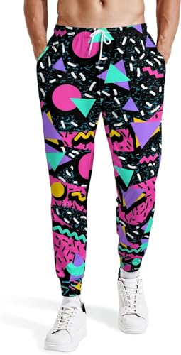 80er-Jahre-Kostüm-Outfit mit Taschen für Herren, athletische Jogginghose,...