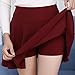 DJT FASHION Shorts for Women Basic Versatile Skorts Casual Stretchy Flared Skater Golf Tennis Mini Skirts with Shorts Large Black