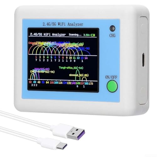 Escáner de señal WiFi doble banda y probador de cables de red integrado 6