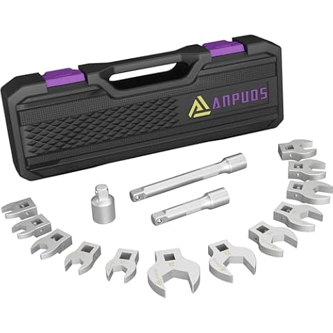 ANPUDS 15-Piece Crowfoot Wrench Set Cover