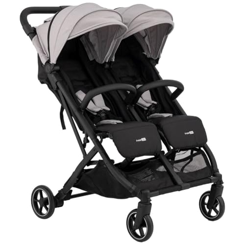 ACTIVE TWIN Poussette jumeaux ou enfants rapprochés largeur 74 cm Gris