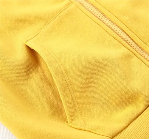 Image of HILEELANG Boy Hoodie Sweatshirt Zip-Up Cotton Casual Pocket Jacket Spring Fall Clothes