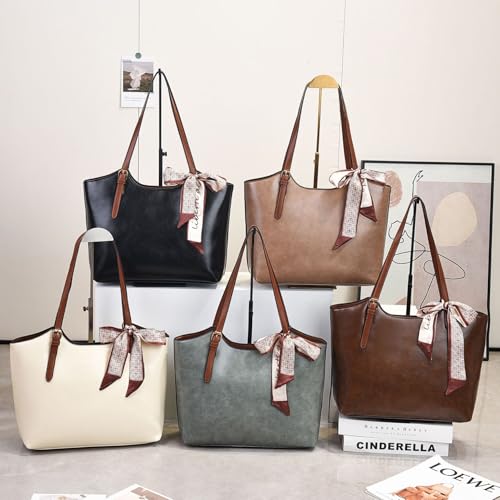 Image of ToLFE Tote Bags for Women Purses and Handbags Top Handle Satchel PU Leather Shoulder Hobo Bags | Top Handle