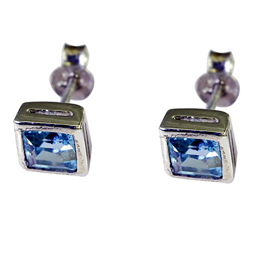Topaze bleue boucles d'oreilles en argent, le bijou d'oreilles pour sublimer vos soirées